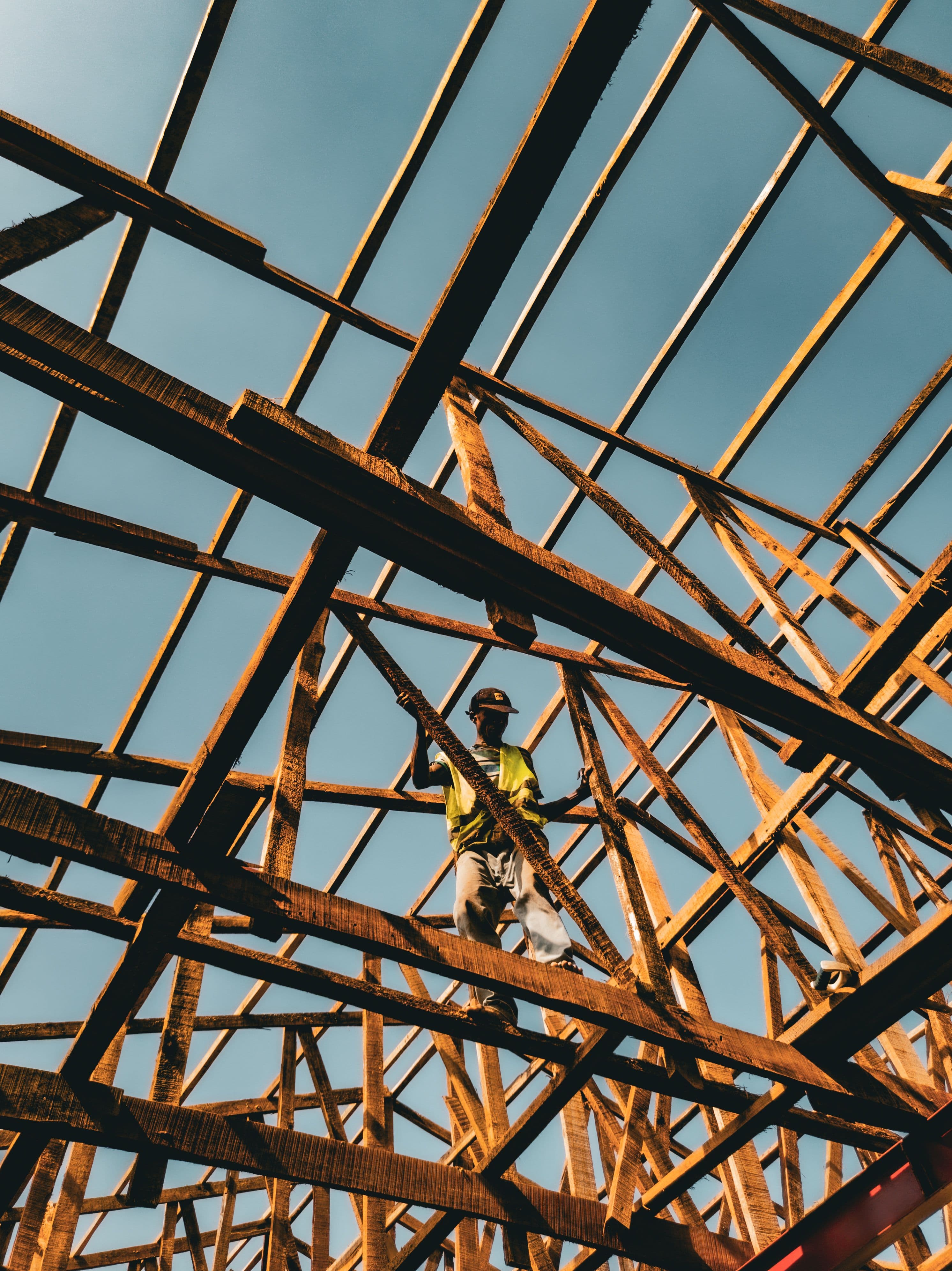 Construction worker on a building site