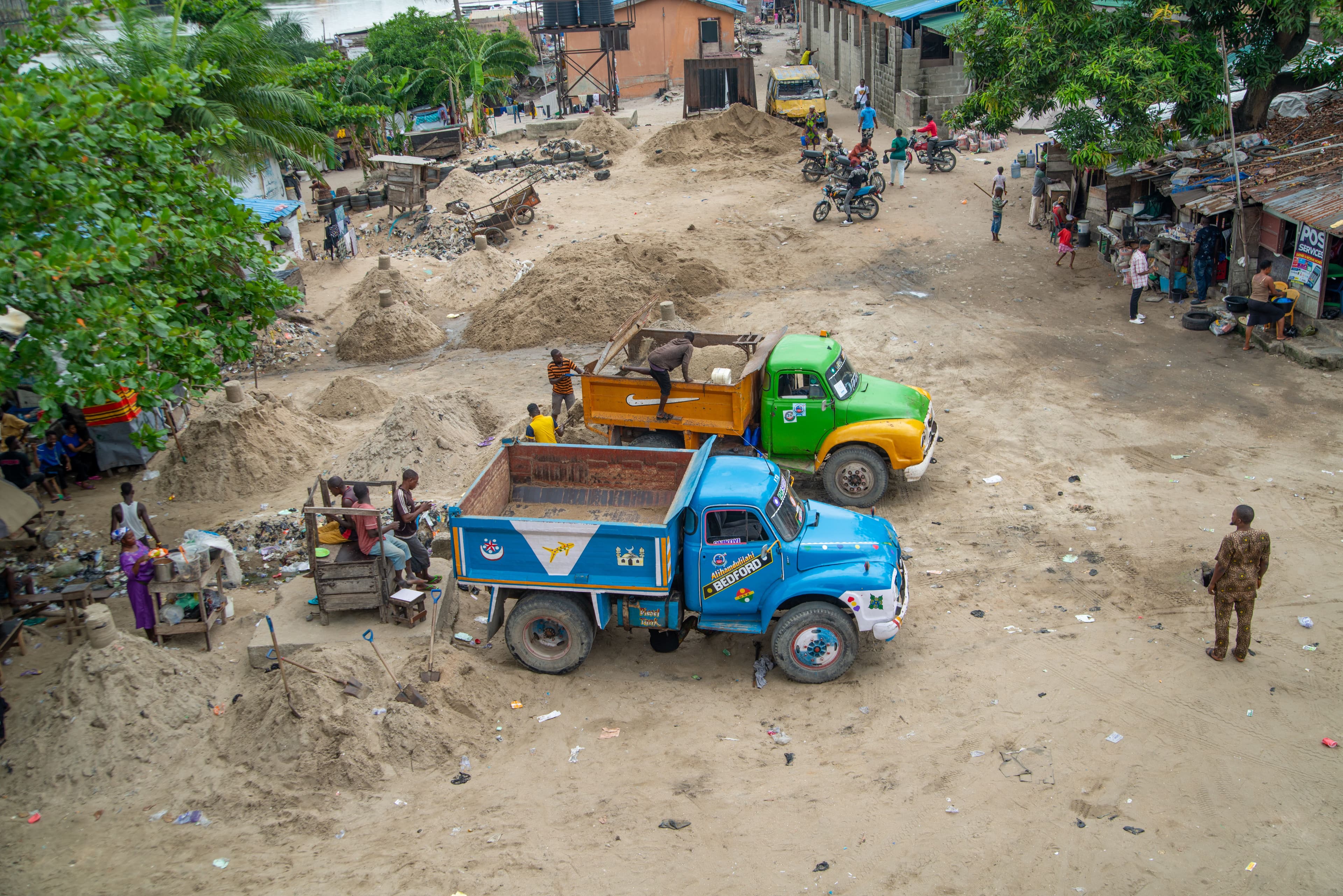 Concrete infrastructure under construction
